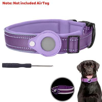 Inspire Essentials Reflective Airtag Pet Collar For Dogs And Cats g m 38 45cm
