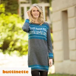 Strickanleitung – Kleid mit Norwegermuster aus Woll Butt Versailles