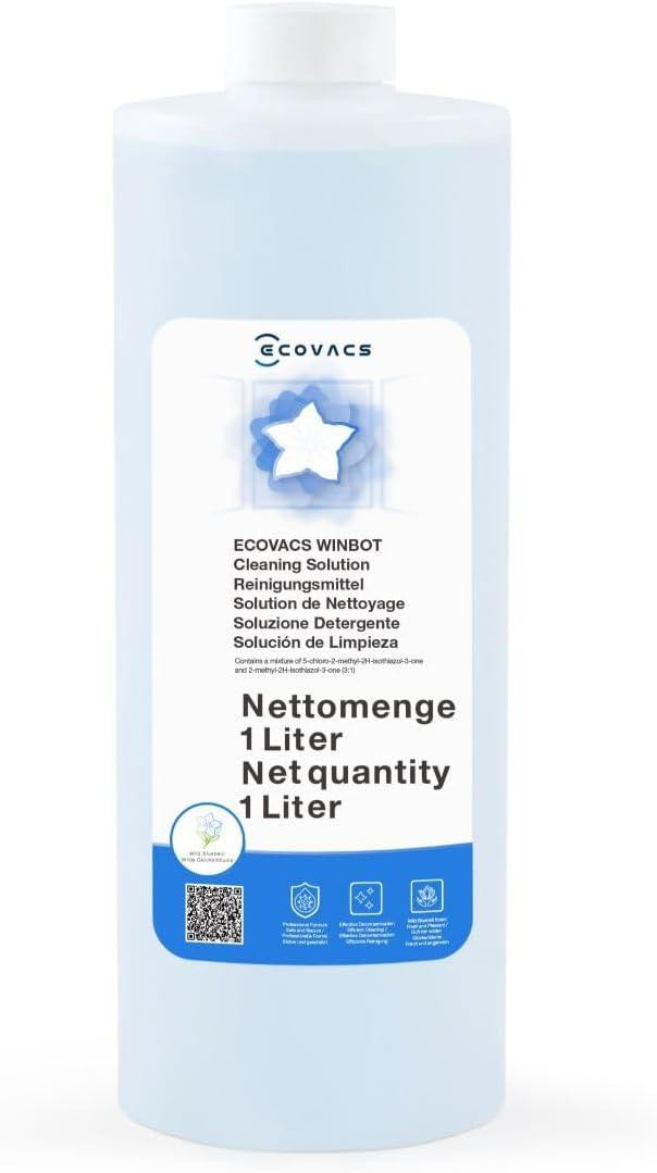 Ecovacs reinigingsvloeistof voor Winbot, 1 liter, wit