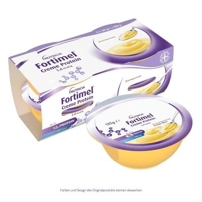 Fortimel Creme Protein Banane 4x125 g Flüssigkeit