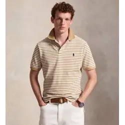 Polo Ralph Lauren für Herren. 710956682506 Beige gestreiftes Polo (XXL), Lässig, Baumwolle, Langarm