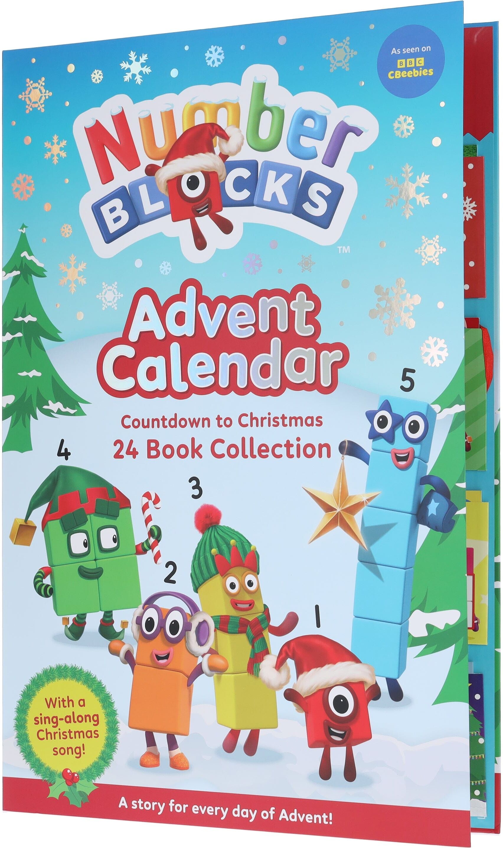 Numberblocks Advent Calendar - Countdown to Christmas 24 Story Books Collection (With sing-along Christmas song!) - Ages 3+ - Hardback Sweet Cherry Publishing