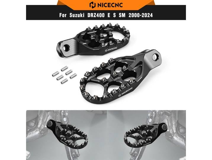 NICECNC repose-pieds forgés repose-pieds repose-pieds pour Suzuki DRZ400SM DR-Z 400SM 2005-2024 DRZ400S DR-Z 400S 2000-2024 2023 2022