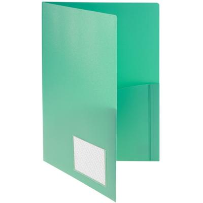 FolderSys Angebotsmappe A4 PP runde Taschen vollfarbig grün Packung mit 10 Stück