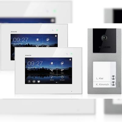 Balter Home Video Türsprechanlage für 2 Familienhaus, Aufputz, 2 Monitore, Balter EVO