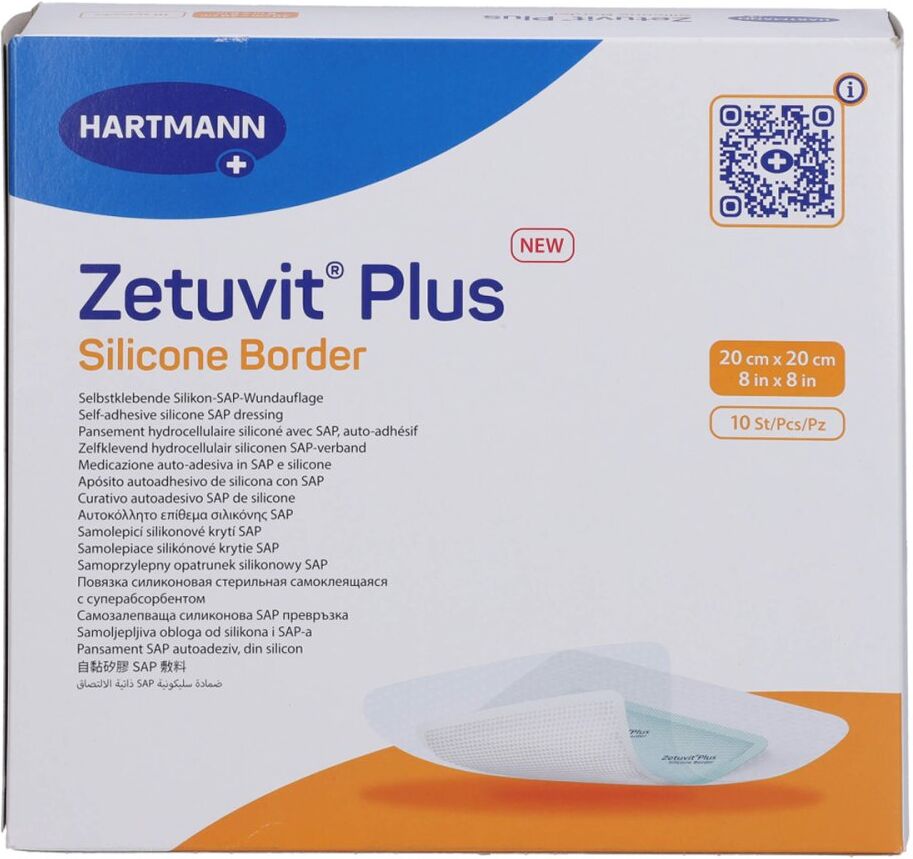Zetuvit Plus Silicone Border 20x20 Cm