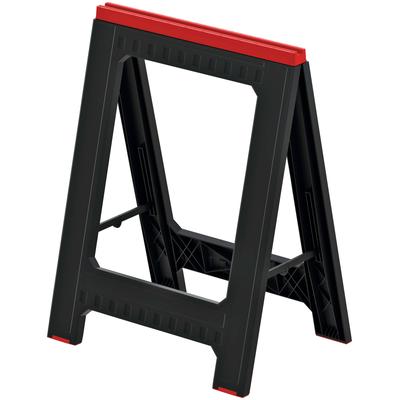 Klappbock PROSPERPLAST "Titan Stand", schwarz (schwarz, rot), B:58cm T:41,5cm, Kunststoff, Böcke, 58 x 41,5 x 77