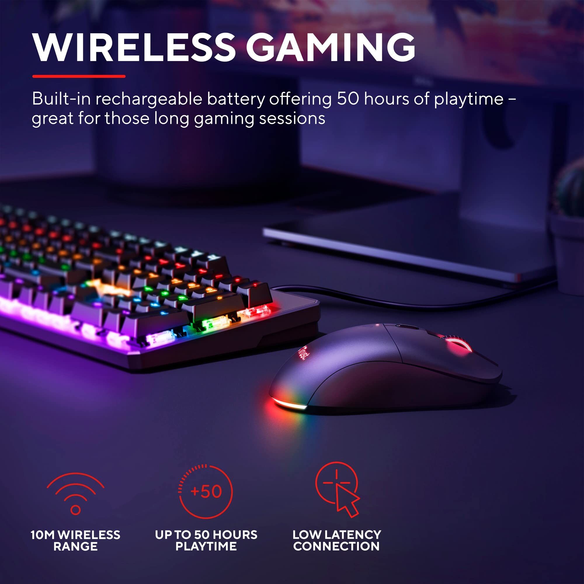 Gxtrust Trust Gaming GXT 980 Redex Rechargeable Wireless Gaming Mouse - Black