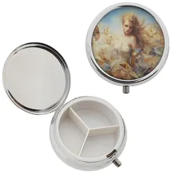 Pillendose Tablettenbox Medikamentenbox Metallbehälter Vintage Nostalgie Frau