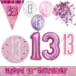 13. Geburtstag Partyset zum Kindergeburtstag Deko