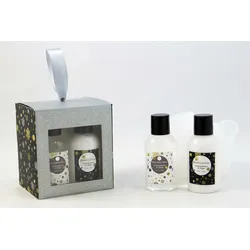 Geschenkset GLITTER CUBE Badeset mit Duschgel & Body Lotion - ZITRONENGRAS SALBEI
