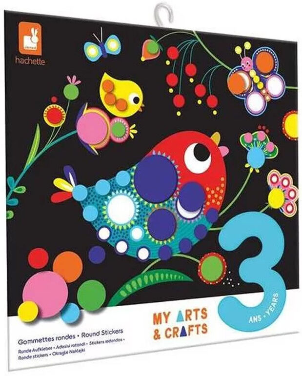 My Arts & Crafts : Gommettes rondes métallisées 3 ans - Janod