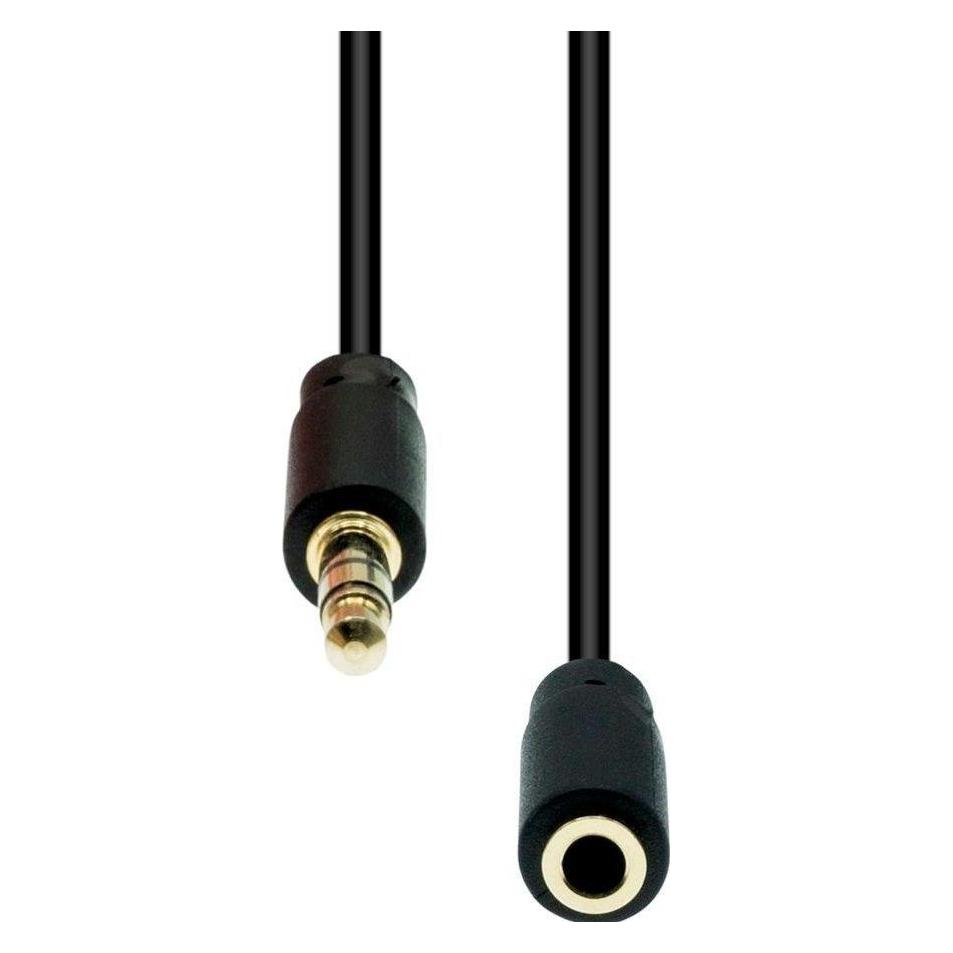 ProXtend Mini-Jack 4-Pin Slim Extension Cable Black 1.5M (1.50 m) (835235)