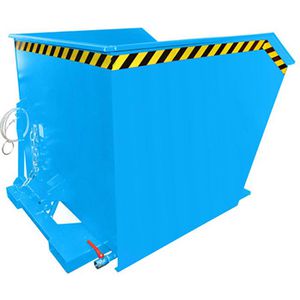 BAUER Kippbehälter SGU 100, für Stapler, für Späne, 1 m³, blau, 1500 kg