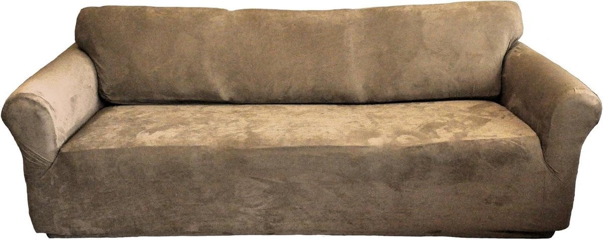 Beige Stretch Sofahoes - Vlekbestendige Bankhoes voor Meubelbescherming - Standaard Maat