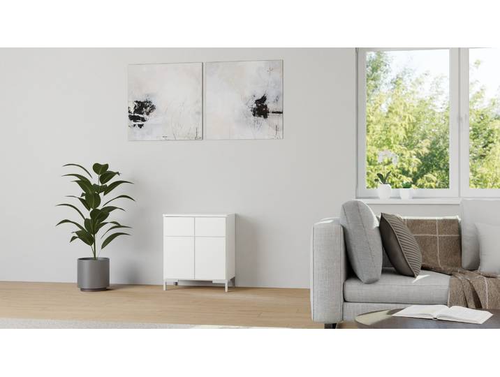 Table de nuit sur mesure MDF mélaminé MDF Blanc mat