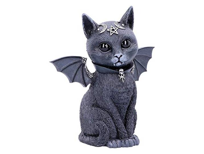 Nemesis Now Grote Malpuss Gevleugelde Occult Kat Beeldje, Zwart, 24cm