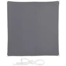 Relaxdays Sonnensegel Quadrat in Grau Grau