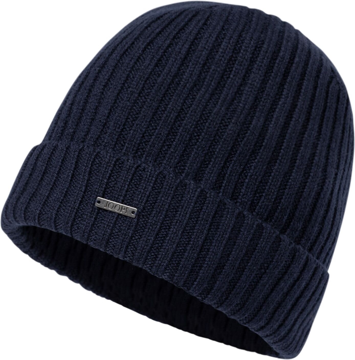 Joop! Strickmütze JOOP "Francis", Herren, blau (dunkelblau), Rippstrick, Wolle, unifarben, Mützen Strickmütze, reine Wolle dunkelblau Einheitsgröße