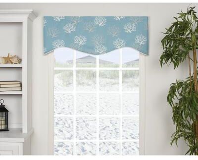 Captiva Blue Shaped Valance