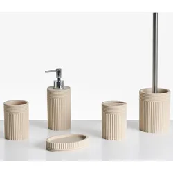 BADACCESSOIRES Set 5-teilig Hellbeige Channay