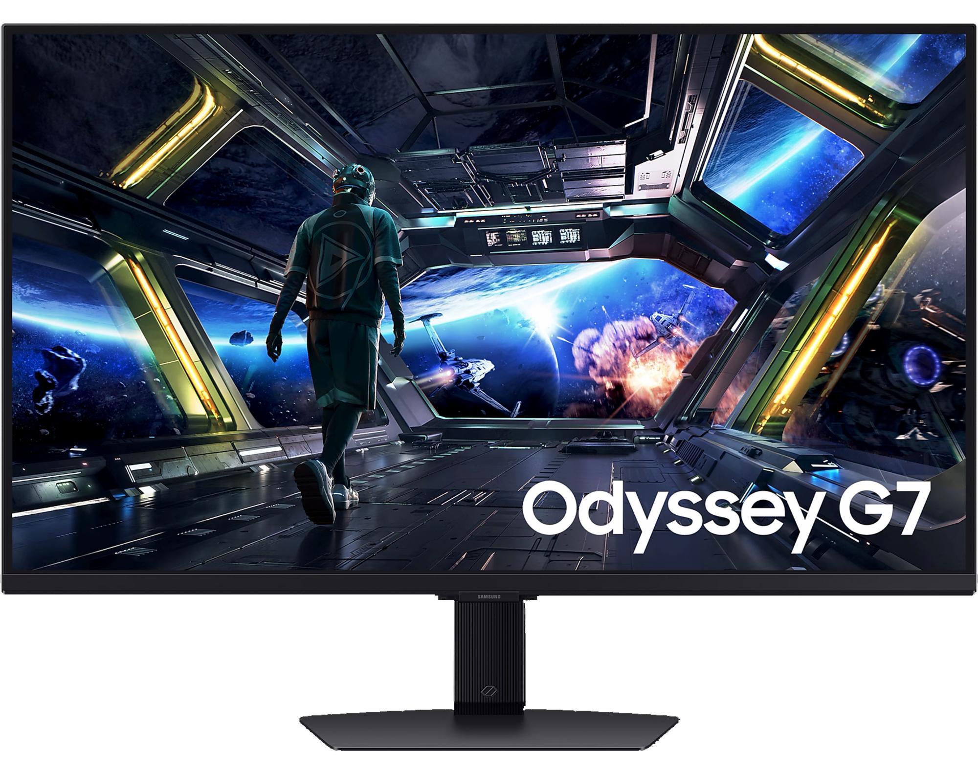 Samsung 27" Odyssey G7 (G70D) UHD 144Hz Gaming Monitor, 68,6 cm (27"), 3840 x 2160 Pixel, 4K Ultra HD, LCD, 1 ms, Schwarz