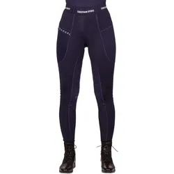 QHP Damen Reithose Reitlegging Jady Halbbesatz Navy FS/23, Größe: 36