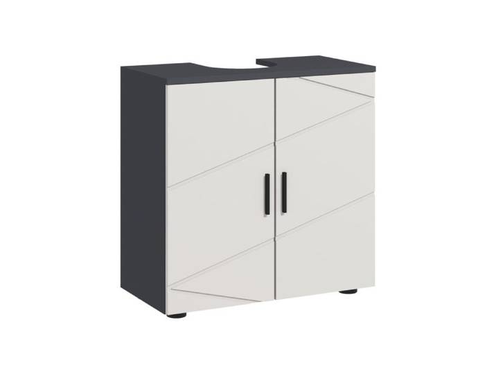 kleankin Pedestal Sink Bathroom Cabinet Bathroom Vanity Unit with 20 x 20cm  U  Cut-Out and Adjustable Shelf Light Grey