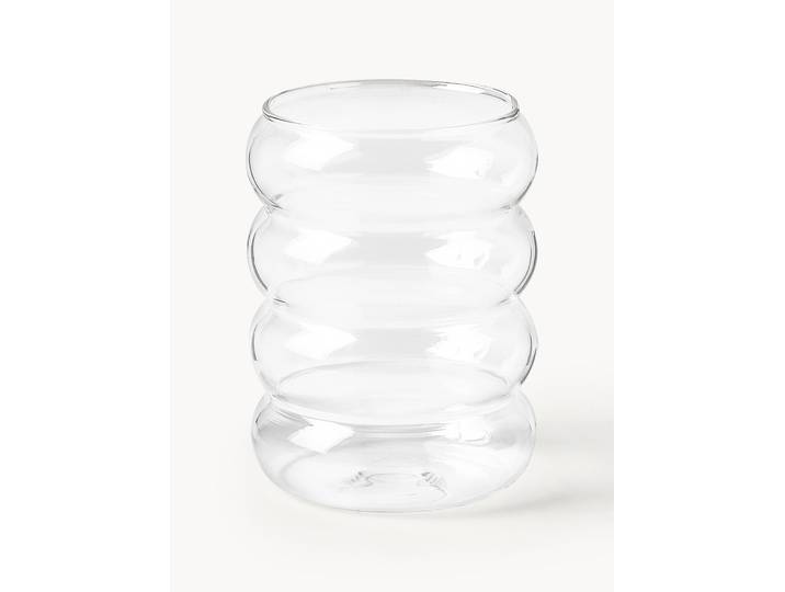Mondgeblazen waterglazen Bubbly, 4-delig