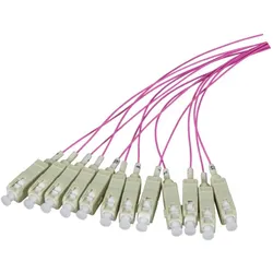 Danicom OM4 Glasfaser Pigtail lila LC - 12 Stück (2 m), Netzwerkkabel