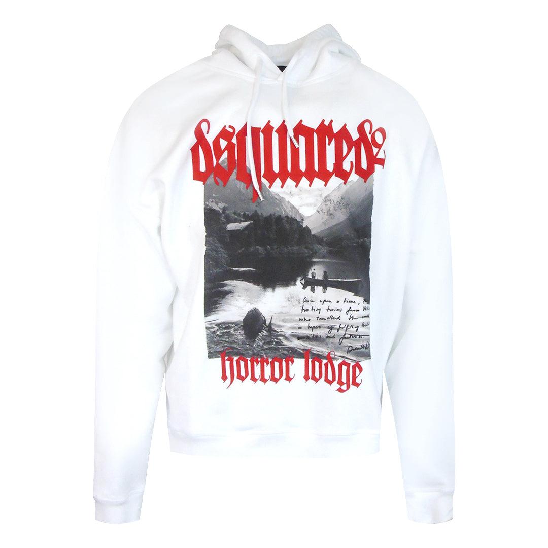 Dsquared2 Hoodie Met Grafische Print, Wit