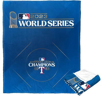 MLB 2023 World Series Participant Manifest Texas Rangers Silk Touch Throw Blanket