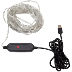 Vellight, Lichterkette, TUYA LED - 7.5 m - 75 mehrfarbige Lampen - tranparenter Draht - smart (7.50 m)