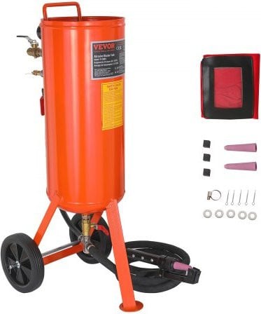VEVOR Mobiele Pneumatische Zandstraalmachine van Aluminium, 37 L, met 2,3 m Werkslang