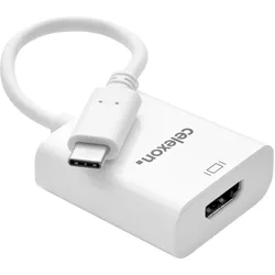 Celexon USB-C auf HDMI M/F Adapter, weiss, Video Adapter, Weiss