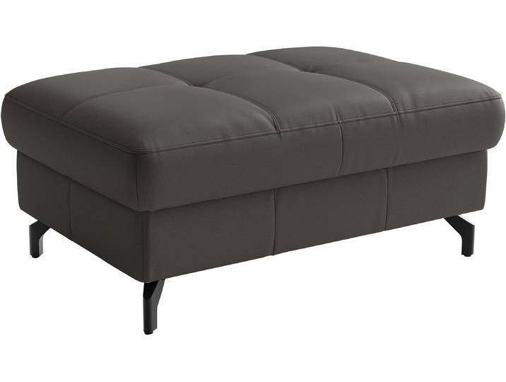 Polsterhocker SIT & MORE Vanity Leder, B: 103 cm , braun (anthrazit), B:103cm H:45cm T:69cm, Hocker, Polsterhocker