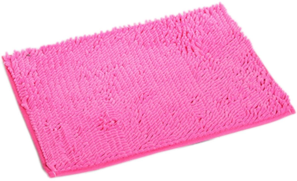 Chenille Badmat - Antislip en Absorberend - Roze