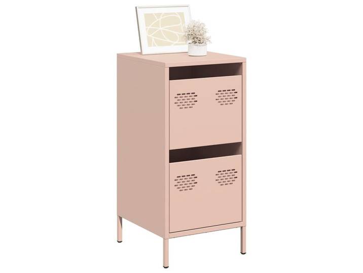 vidaXL Sideboard vidaXL Sideboard Rosa 35x39x73,5 cm Kaltgewalzter Stahl