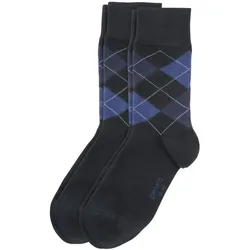 Camano Herren Socken CA-Soft Argyle 2er Pack - Anthracite (0008) - 39-42