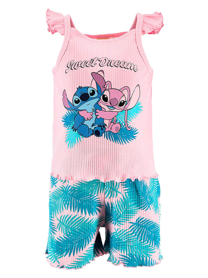 Lilo & Stitch Pyjama "Lilo und Stitch" in Rosa/ Türkis - 98