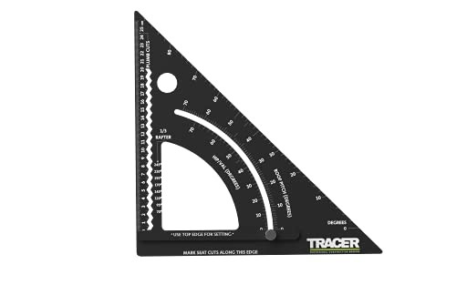 Tracer 12 inch ProSquare verstelbare metrische winkelhaak met lasermarkeringen