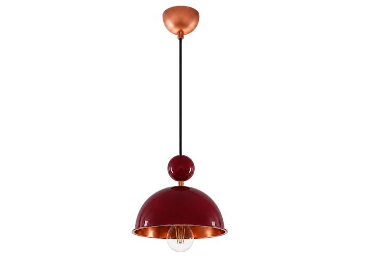 Lampe suspendue en métal Bubble - 21 x 21 cm - Bordeaux