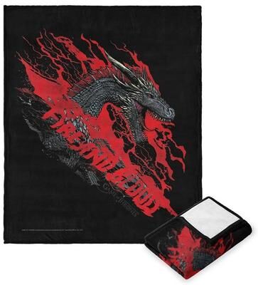 Northwest Warner Brothers Game Of Thrones Fire And Blood Silk Touch Throw Blanket