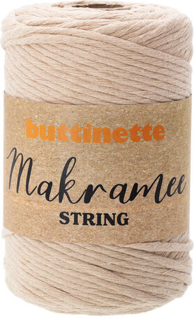 buttinette Makramee-Garn "String", einfach verzwirnt, Stärke: 3 mm, Länge: 150 m