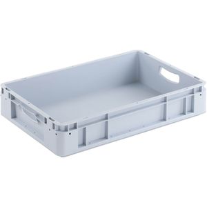 Alpha-Paletten Eurobox Silverline, grau, 20 Liter, offene Griffe, 60 x 40 x 12cm
