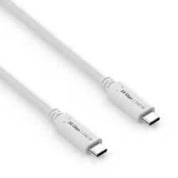 PureLink USB-C auf USB-C Kabel - USB4 Gen 2x2, 5A, EPR 240W, 20G, DP Alt Mode - iSerie - weiß - 1,50m