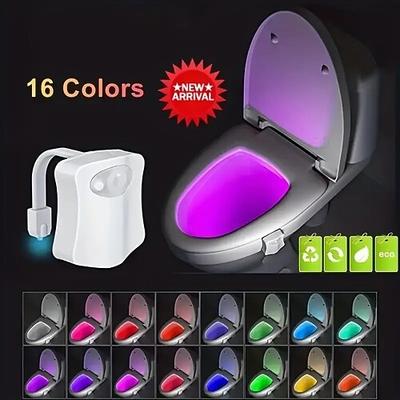 LED-Sensorleuchte für den menschlichen Körper in der Nacht, Toiletten-Hängeatmosphäre für den menschlichen Körper, 8/16 Farben, Toilettensensorleuchte, Toilettendeckelleuchte
