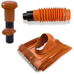 Dachentlüftungsset Rot DN 110 für Steildach mit Universalgrundplatte