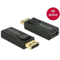 DeLOCK 65573 Kabeladapter Displayport 1.2 HDMI Schwarz