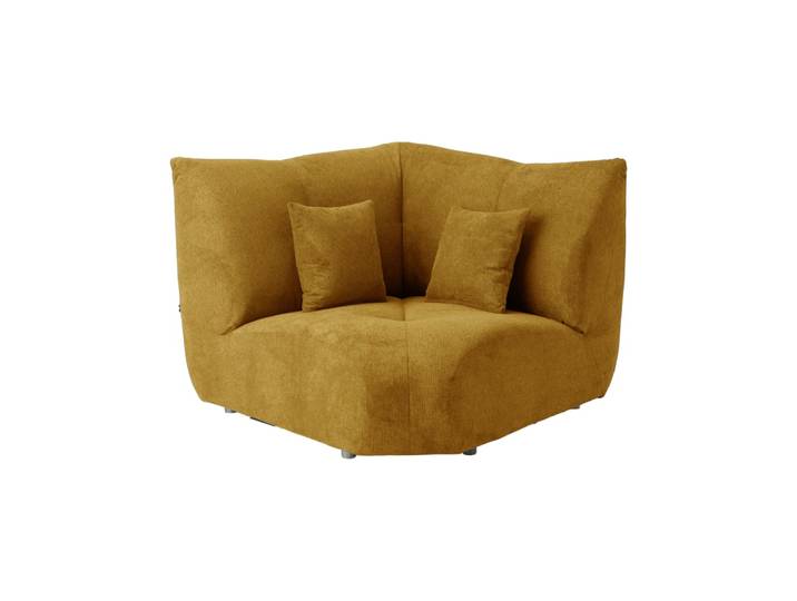 Angle pour canapé modulable tissu moutarde